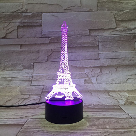 Eiffel 7 színű 3D led lámpa