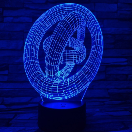 Abstrakt 7 színű 3D led lámpa