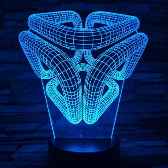 Absztrakt 7 színű 3D led lámpa