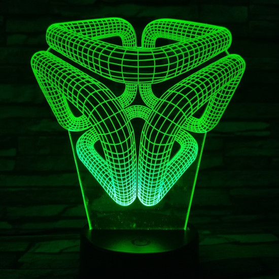 Absztrakt 7 színű 3D led lámpa