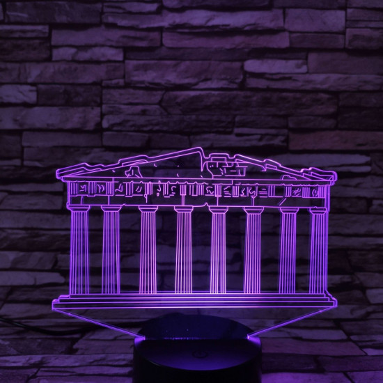 Akropolisz 7 színű 3D led lámpa