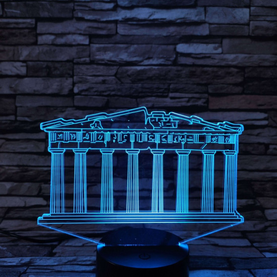 Akropolisz 7 színű 3D led lámpa