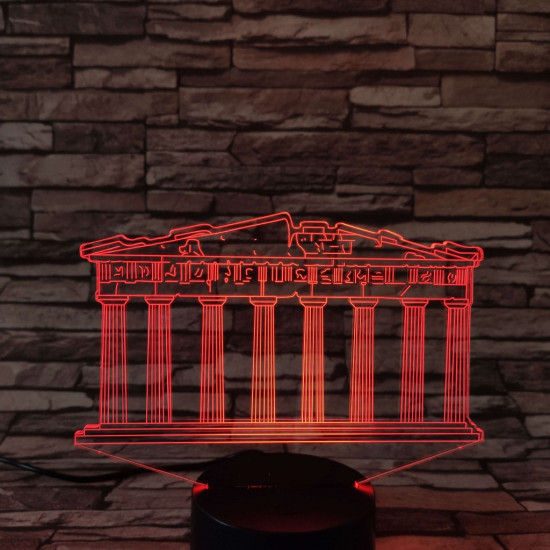 Akropolisz 7 színű 3D led lámpa