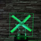 Szélmalom 7 színű 3D led lámpa