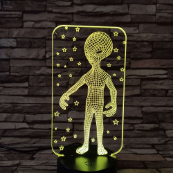 Ufó 7 színű 3D led lámpa