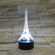 Eiffel 7 színű 3D led lámpa