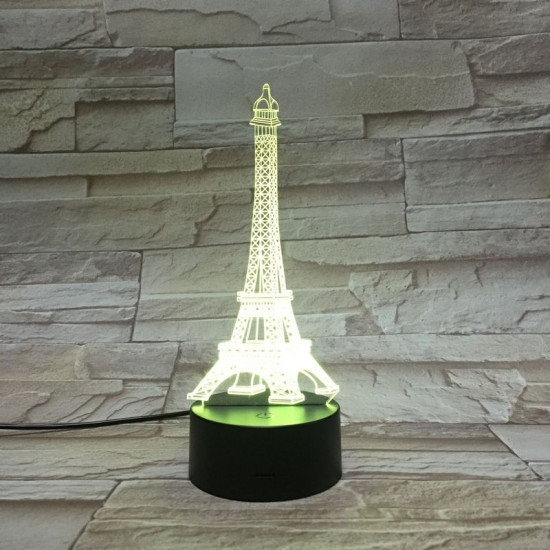 Eiffel 7 színű 3D led lámpa