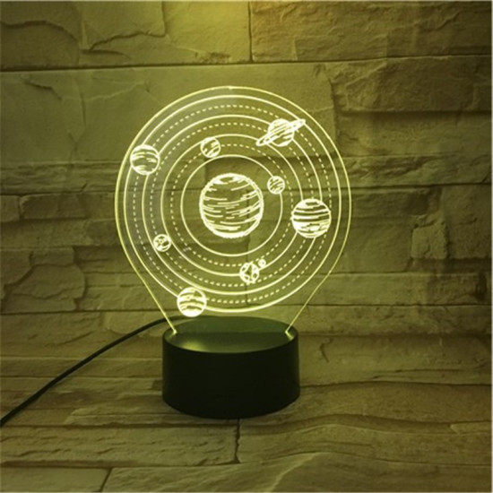 Naprendszer 3d led lámpa