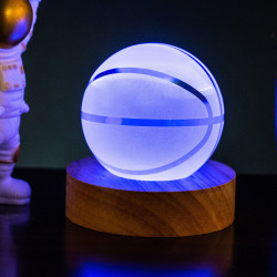 Kristálygömb Kosárlabda 7 színű 3D LED lámpa