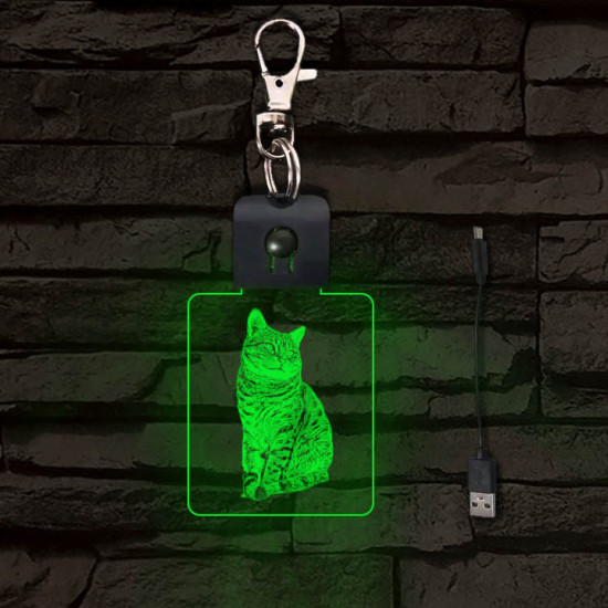 Kandúr világító LED-s kulcstartó