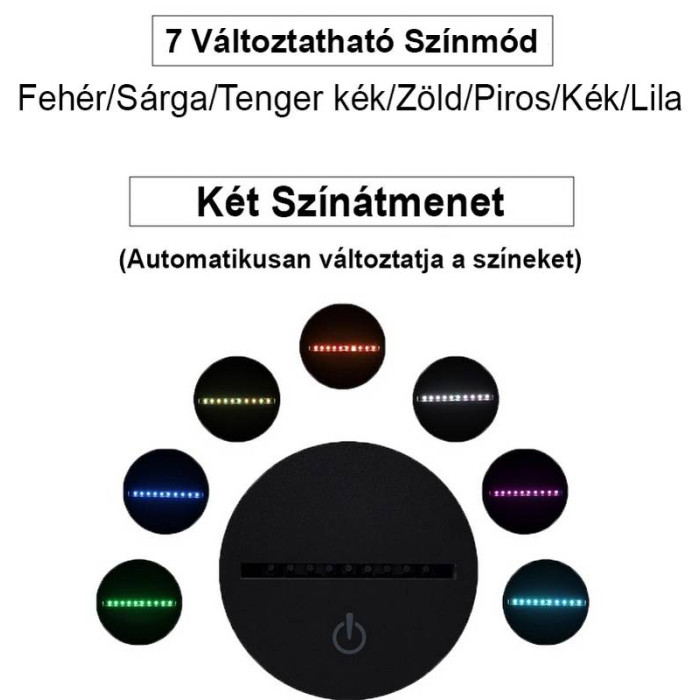 Mami – Szívalakú, színváltós 7 színű LED lámpa szeretetteljes üzenettel