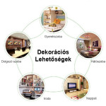 Mami – Szívalakú, színváltós 7 színű LED lámpa szeretetteljes üzenettel