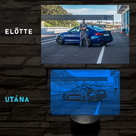 Egyedi fotógravírozás 7 színű 3D led lámpa