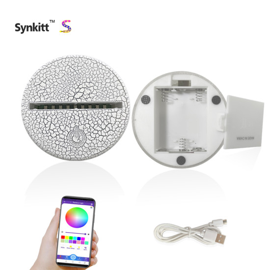 Egyedi fotógravírozás 7 színű 3D led lámpa