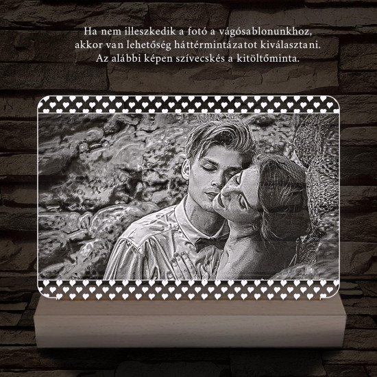 Valentin-napi ajándék nőknek és férfiaknak 7 színű 3D led lámpa