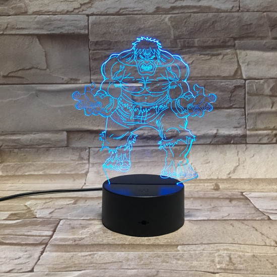 Zöld mutáns 3D led lámpa