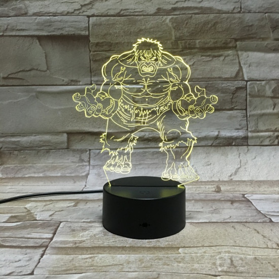 Zöld mutáns 3D led lámpa