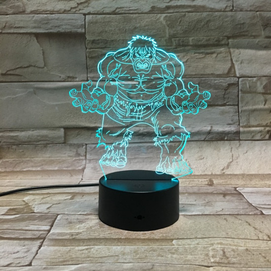 Zöld mutáns 3D led lámpa