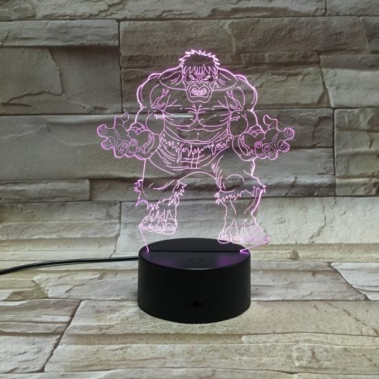 Zöld mutáns 3D led lámpa