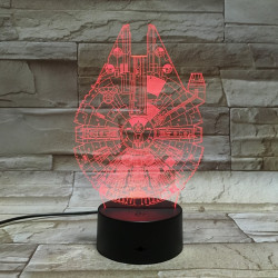 Űrhajó 7 színű 3D led lámpa