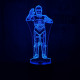 Robot  7 színű 3D led lámpa