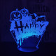 Happy Halloween 7 színű 3D led lámpa