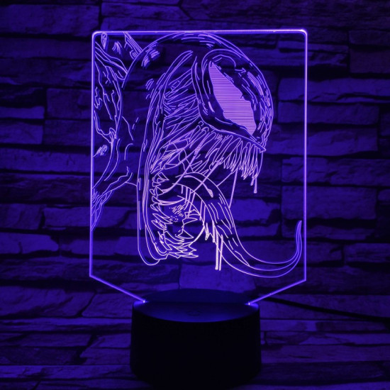 Venom 7 színű 3D led lámpa