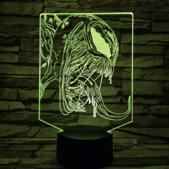 Venom 7 színű 3D led lámpa