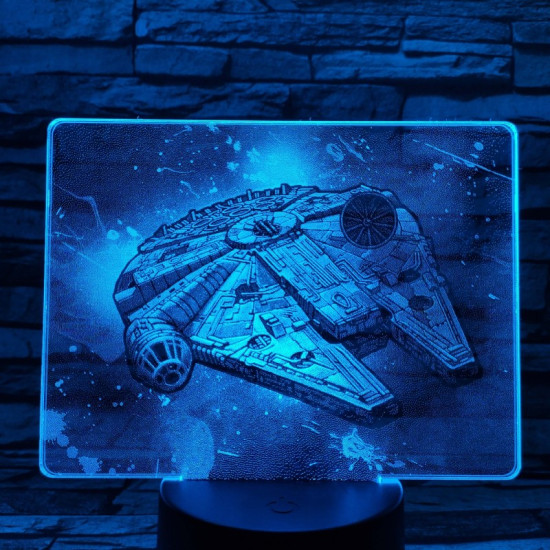 Űrhajó 7 színű valósághű 3D led lámpa