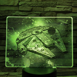 Űrhajó 7 színű valósághű 3D led lámpa