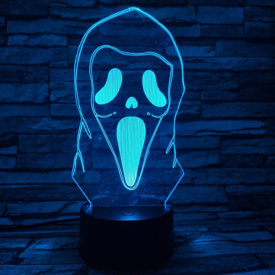 Álarc 7 színű 3D led lámpa