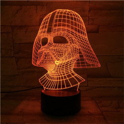 Sötét Nagyúr  7 színű  3D led lámpa