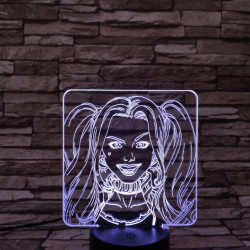 Harley Quinn  7 színű 3D led lámpa