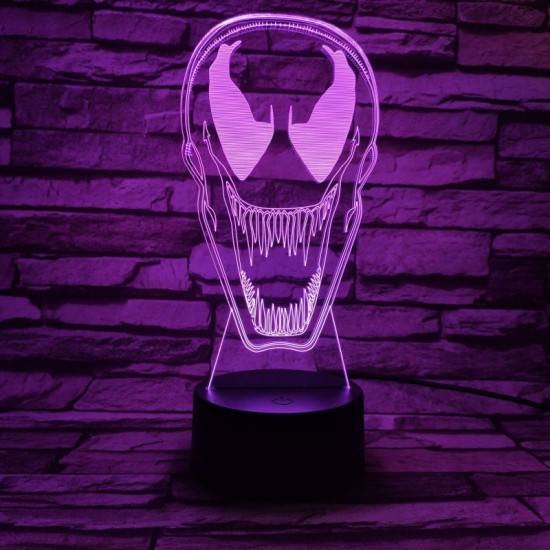 Venom 7 színű 3D led lámpa