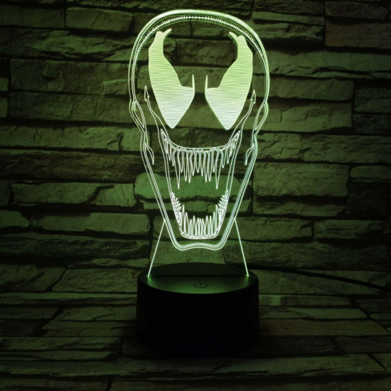 Venom 7 színű 3D led lámpa