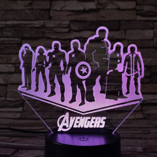 Csapat  3D led lámpa