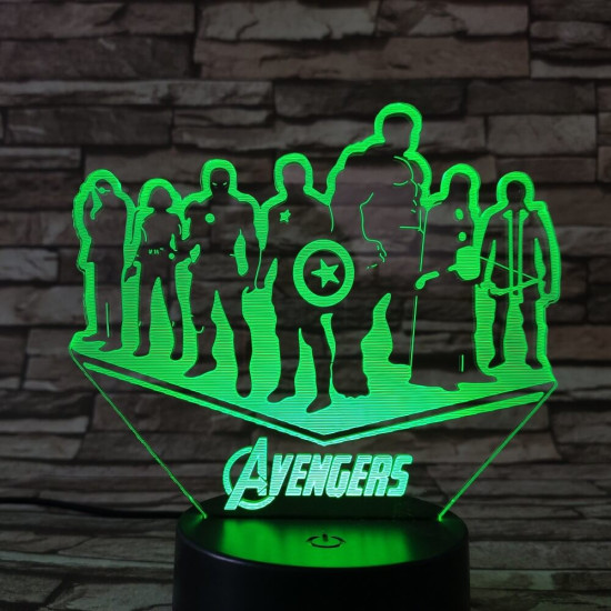 Csapat  3D led lámpa