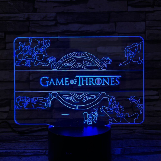 Game of Thrones logó 3D led lámpa
