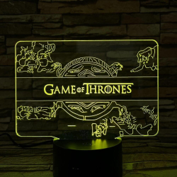Game of Thrones logó 3D led lámpa