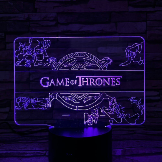Game of Thrones logó 3D led lámpa