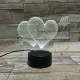 Szív nyíl 7 színű 3D led lámpa