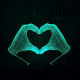 Szív kéz 7 színű 3D led lámpa