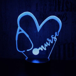 Doktor Love 7 színű 3D led lámpa