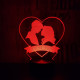 Szív pár 7 színű 3D led lámpa