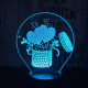 Love ajándék 7 színű 3D led lámpa