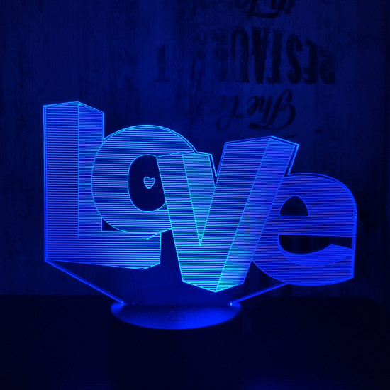 Love kocka 7 színű 3D led lámpa