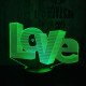 Love kocka 7 színű 3D led lámpa