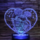 Szív jegyespár 7 színű 3D led lámpa