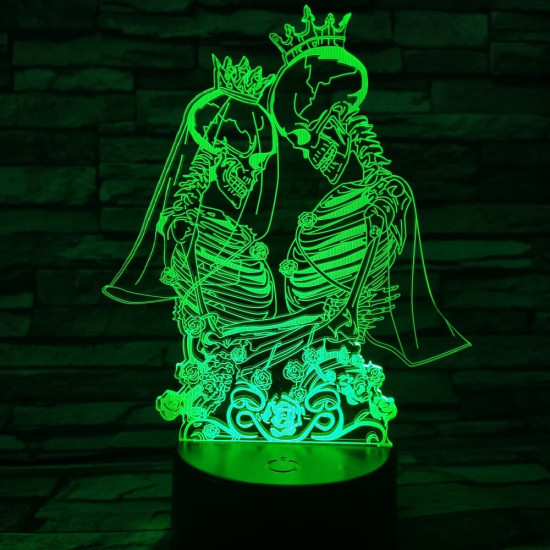 Jegyespár 7 színű 3D led lámpa