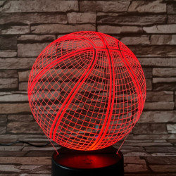 Kosárlabda 3 7 színű  3D led lámpa